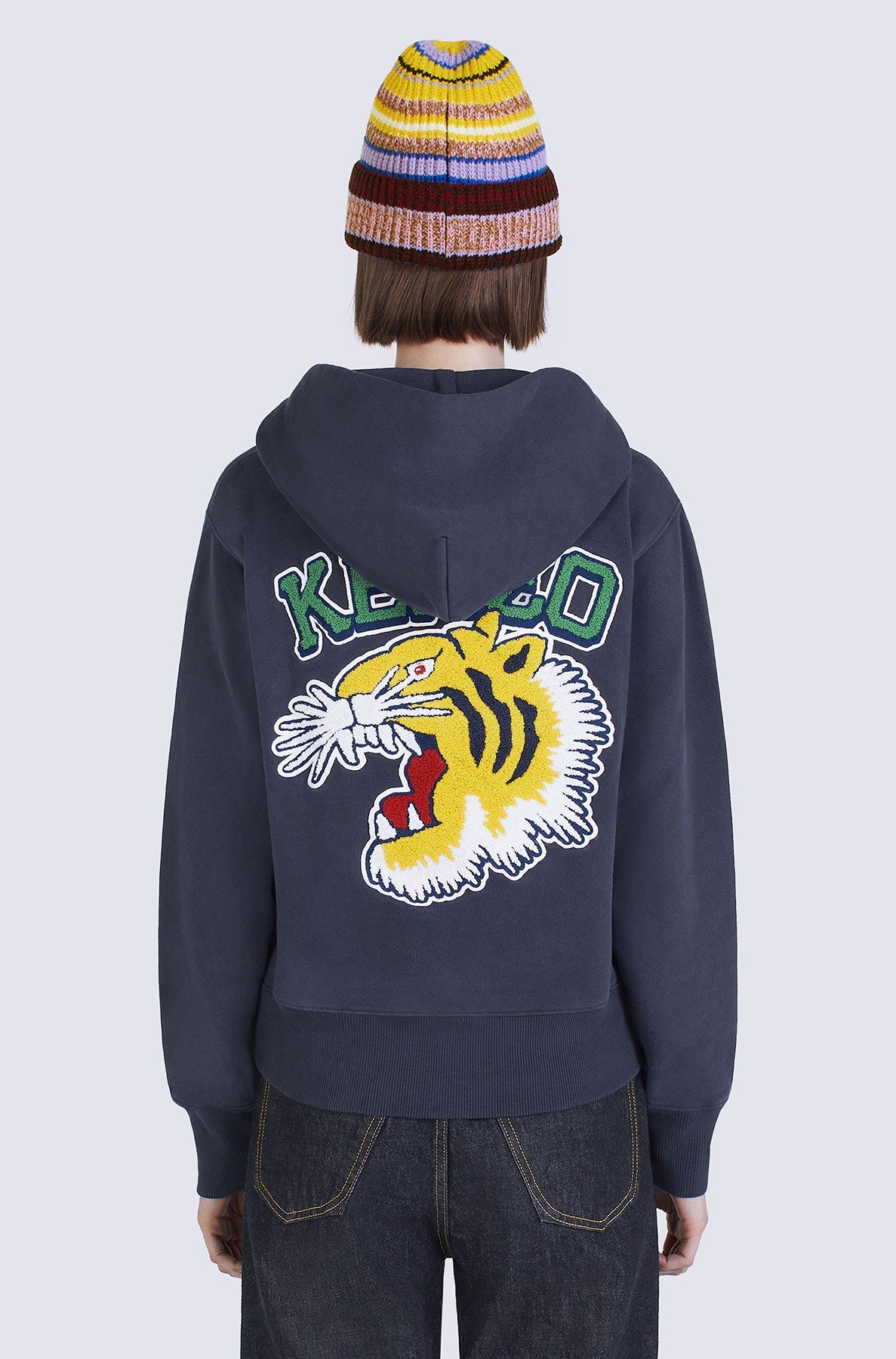 Sweatshirt à capuche oversize "Tiger Varsity" - Midnight Blue