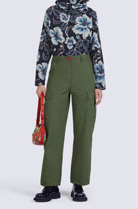 Printed Turtleneck Top
