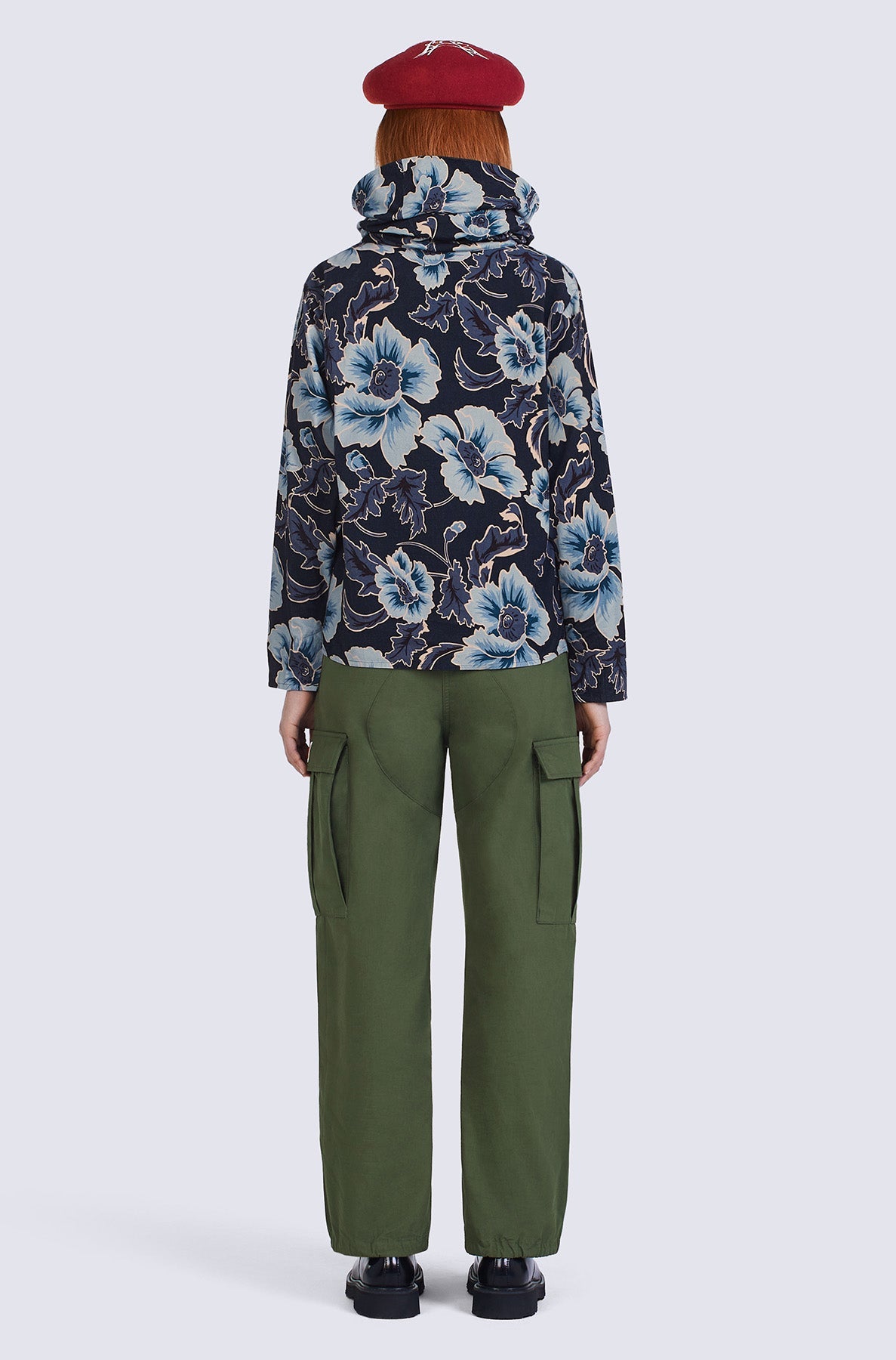 Printed Turtleneck Top