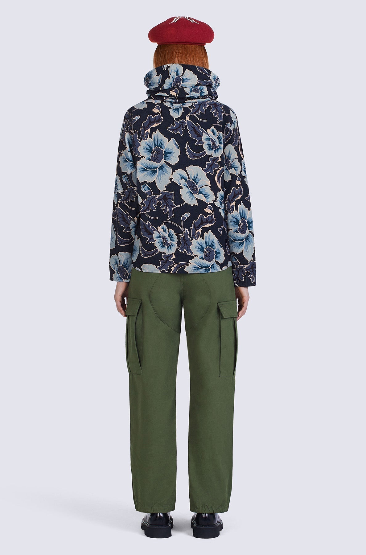 Printed Turtleneck Top