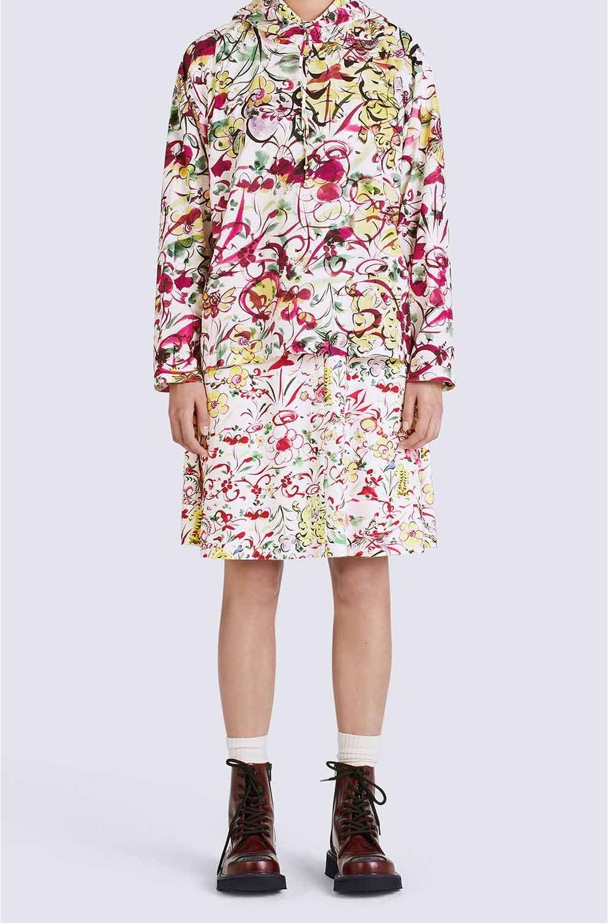 Printed Hoodie Top