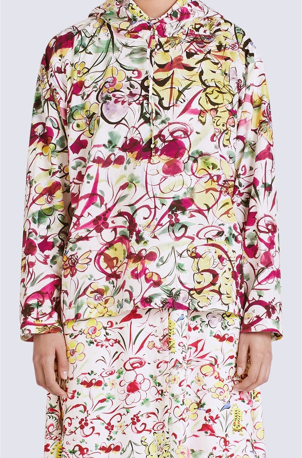 Printed Hoodie Top
