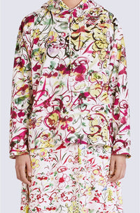 Printed Hoodie Top