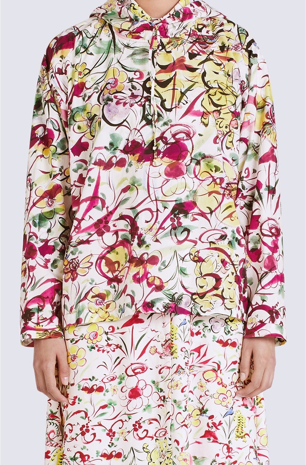 Printed Hoodie Top