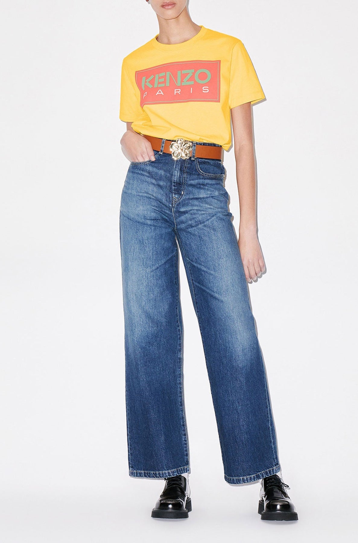 T-shirt loose Kenzo Paris - Golden Yellow
