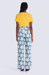 T-shirt brodé "Boke Flower" - Golden Yellow
