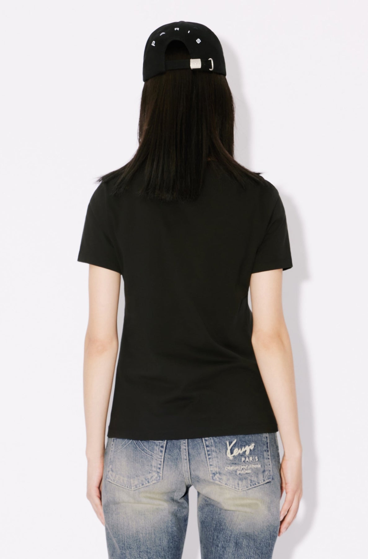 Boke Flower embroidered T-shirt - Black