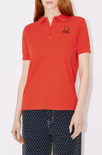 Polo brodé "Boke Flower" - Medium Red