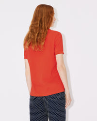 Polo brodé "Boke Flower" - Medium Red