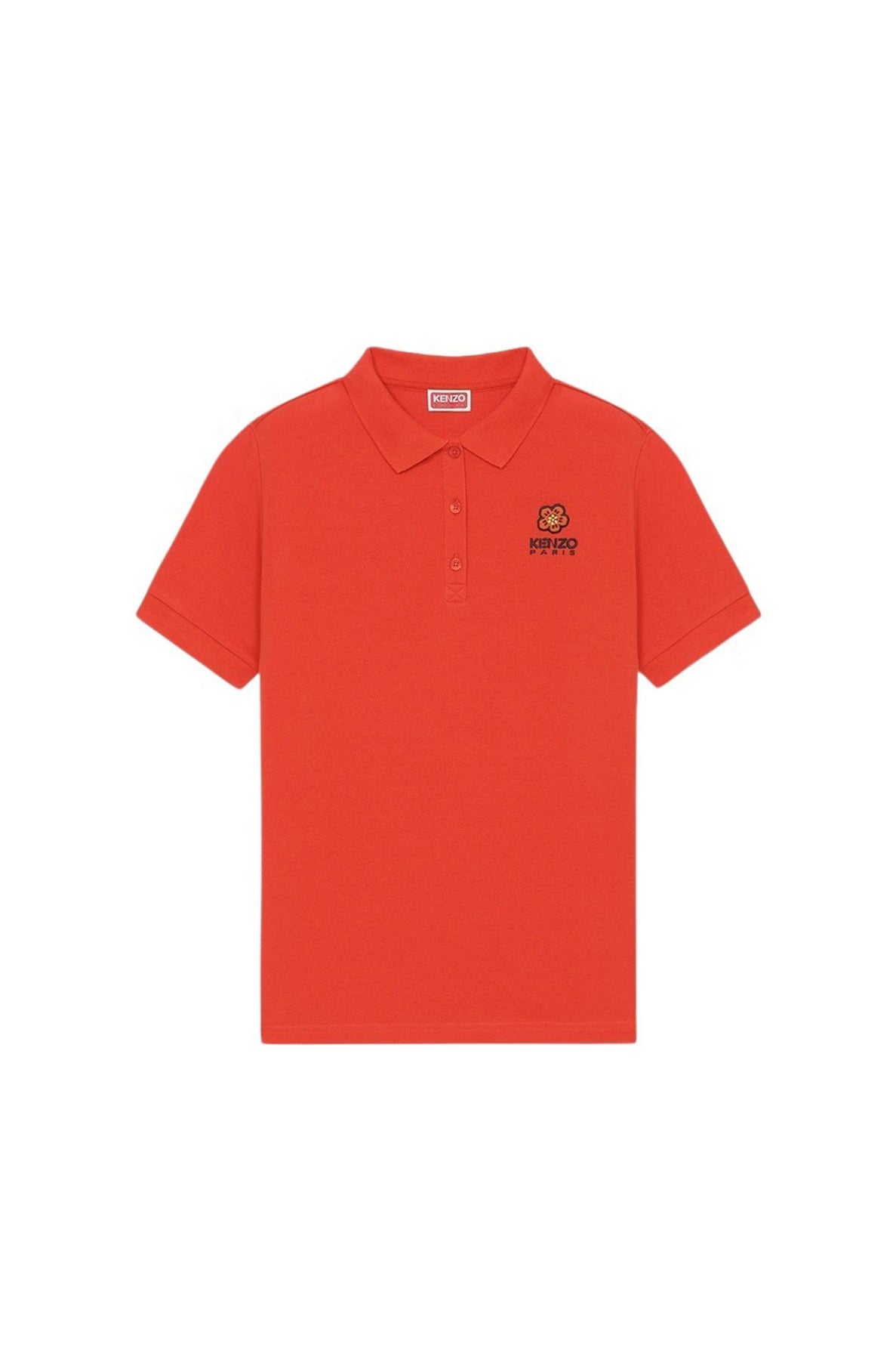 Polo brodé "Boke Flower" - Medium Red
