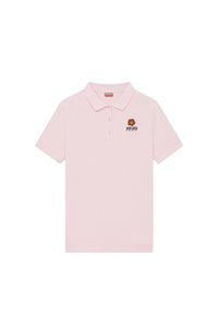 Boke Flower embroidered polo shirt - Faded Pink