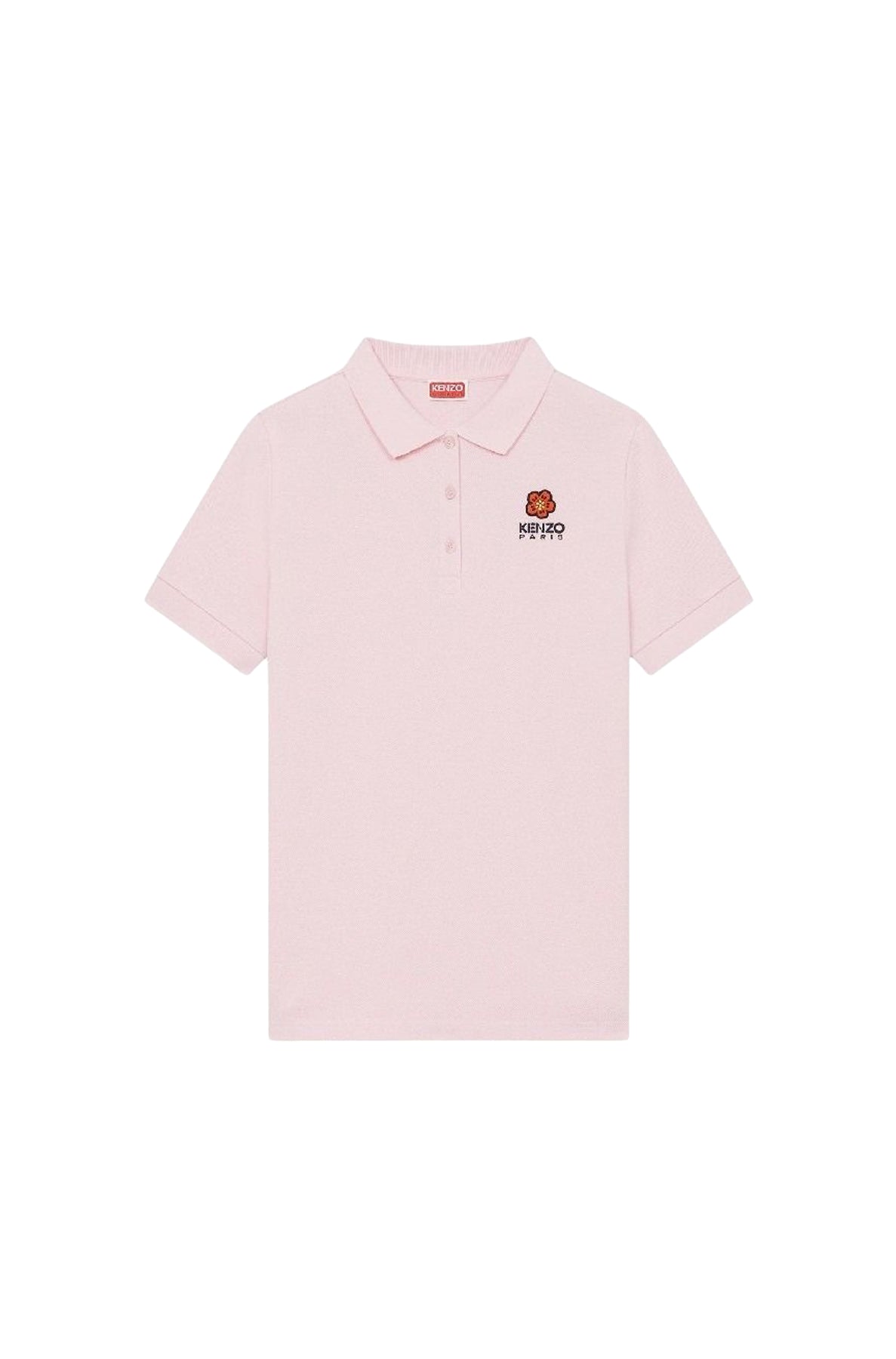 Boke Flower embroidered polo shirt - Faded Pink