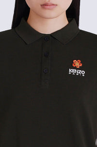 Boke Flower embroidered polo shirt - Black