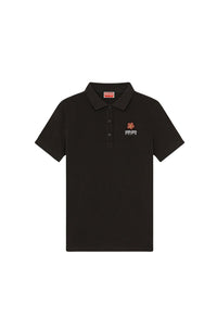 Boke Flower embroidered polo shirt - Black