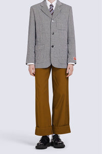 Blazer à carreaux en laine - Sky Blue