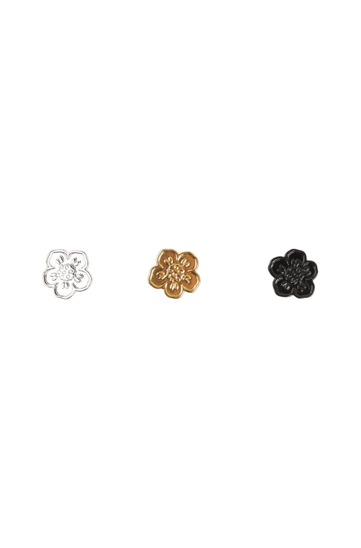 Lot de 3 pin's 'BOKE FLOWER' - Multicolor