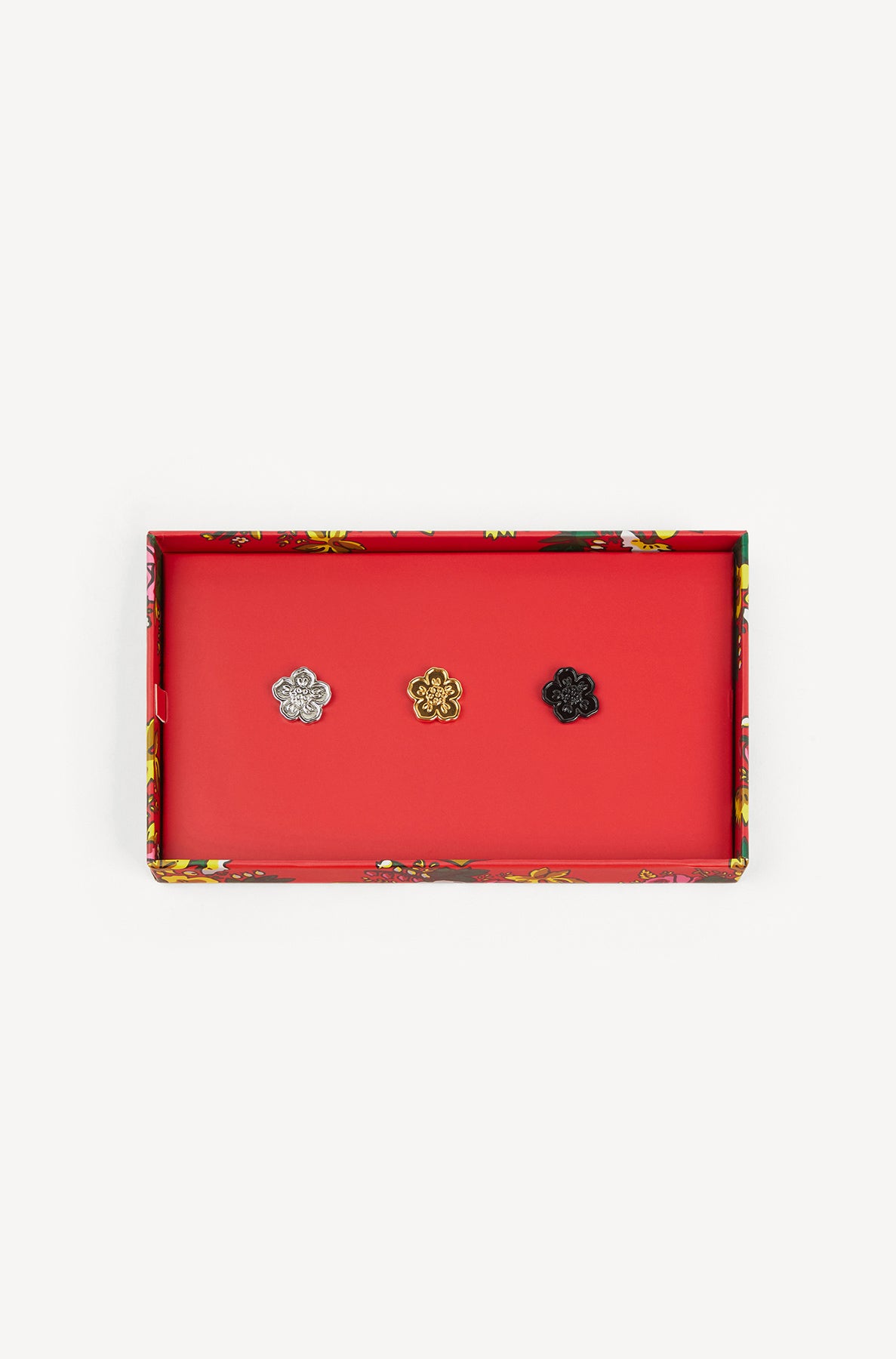 Lot de 3 pin's 'BOKE FLOWER' - Multicolor