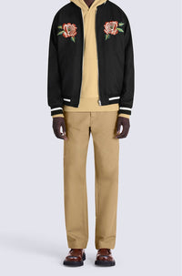 Bomber réversible France Japan en laine - Black