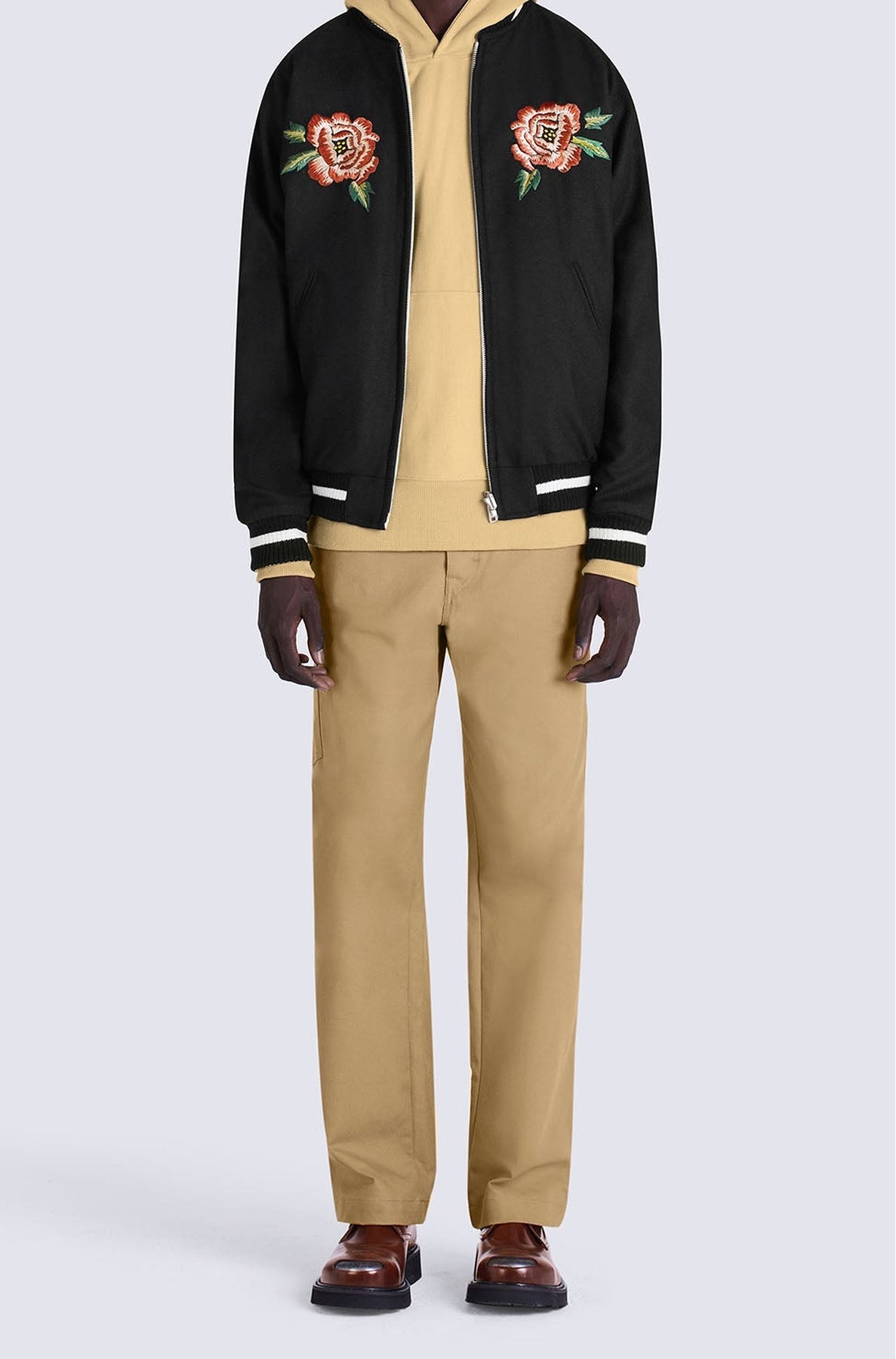 Bomber réversible France Japan en laine - Black