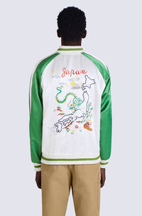 Bomber réversible France Japan en laine - Black