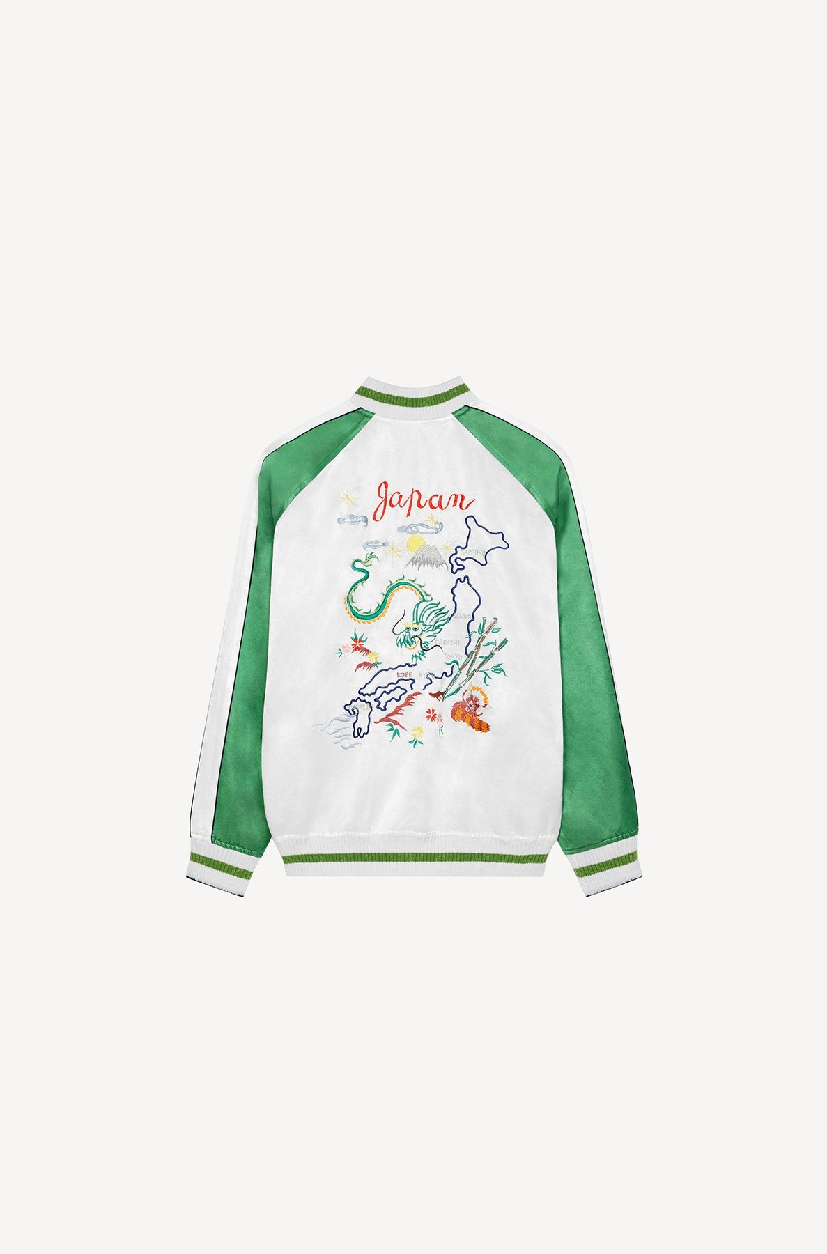 Bomber réversible France Japan en laine - Black