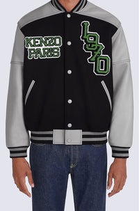 Blouson Tiger Varsity en laine - Black