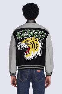 Blouson Tiger Varsity en laine - Black