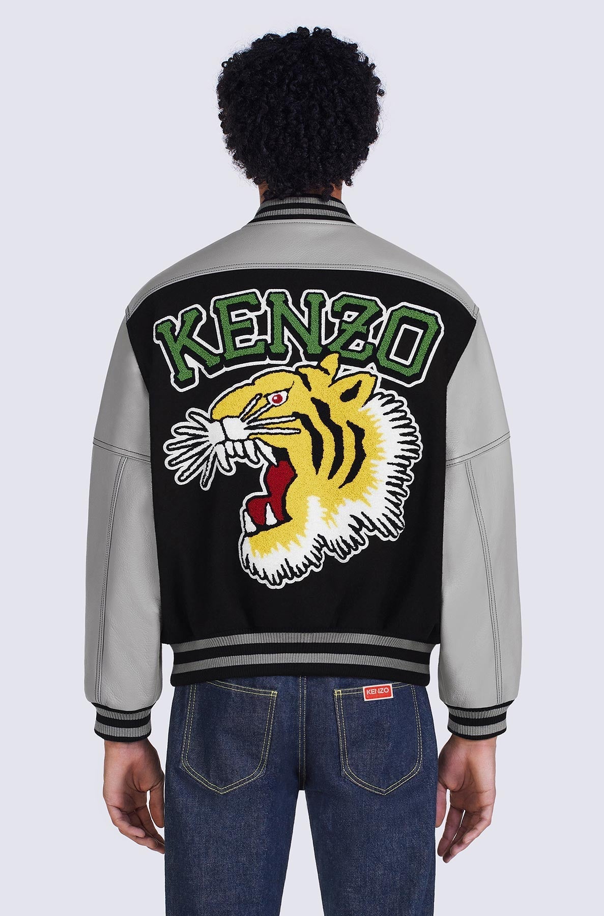 Blouson Tiger Varsity en laine - Black