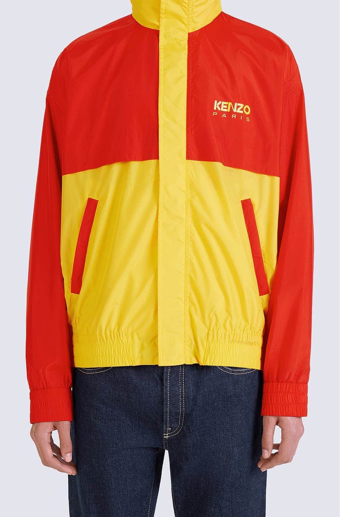 Windbreaker with stand-up collar - Golden Yellow