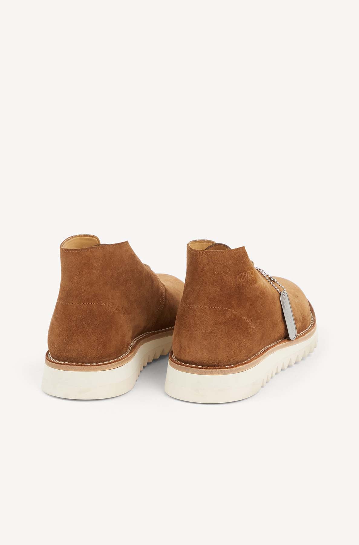 Bottines Kenzo Wave en cuir - Dark Camel