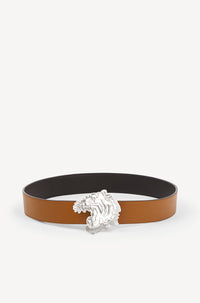 Ceinture large réversible Tiger Varsity en cuir - Black