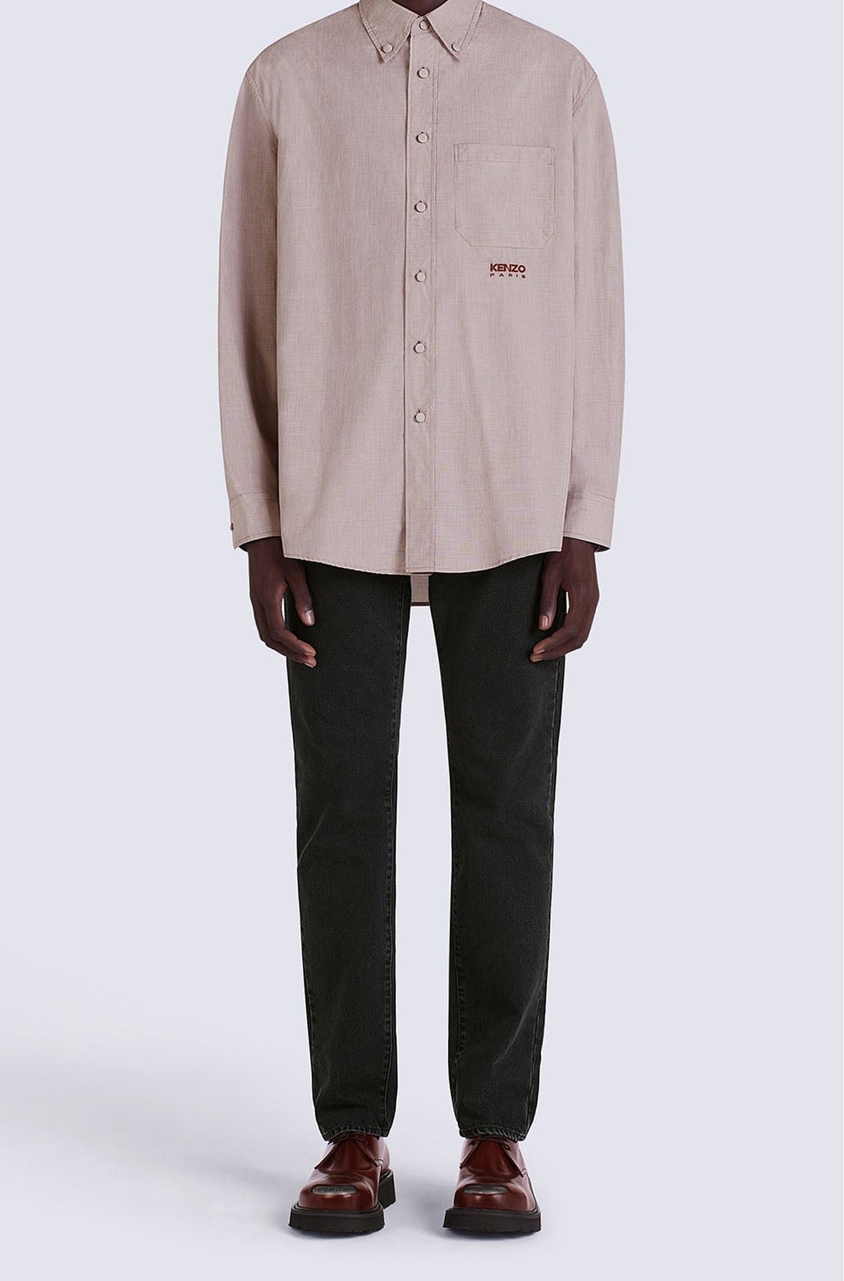 Chemise à poche plaquée - Bordeaux