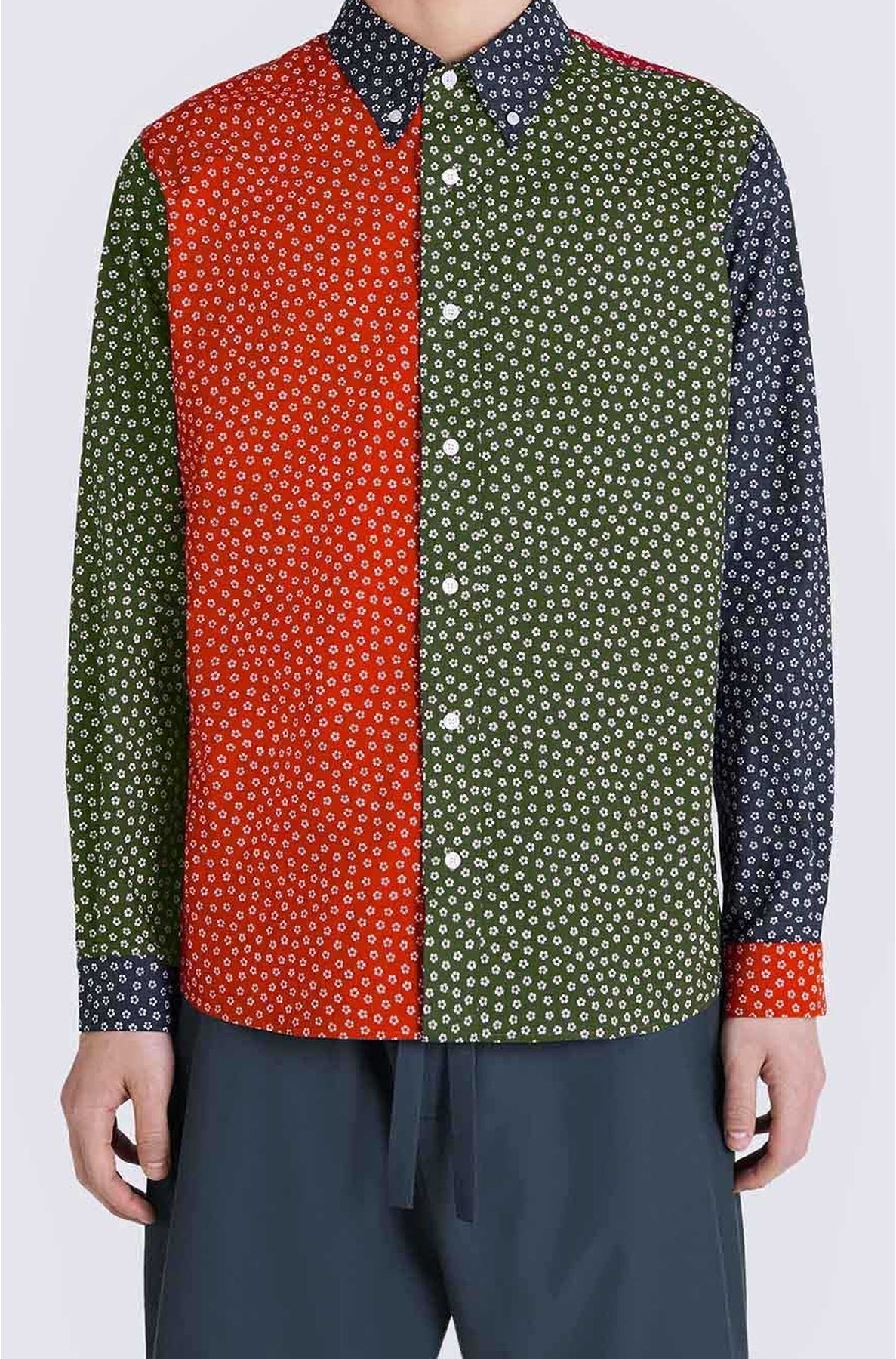 Sakura Flower casual shirt - Dark Khaki