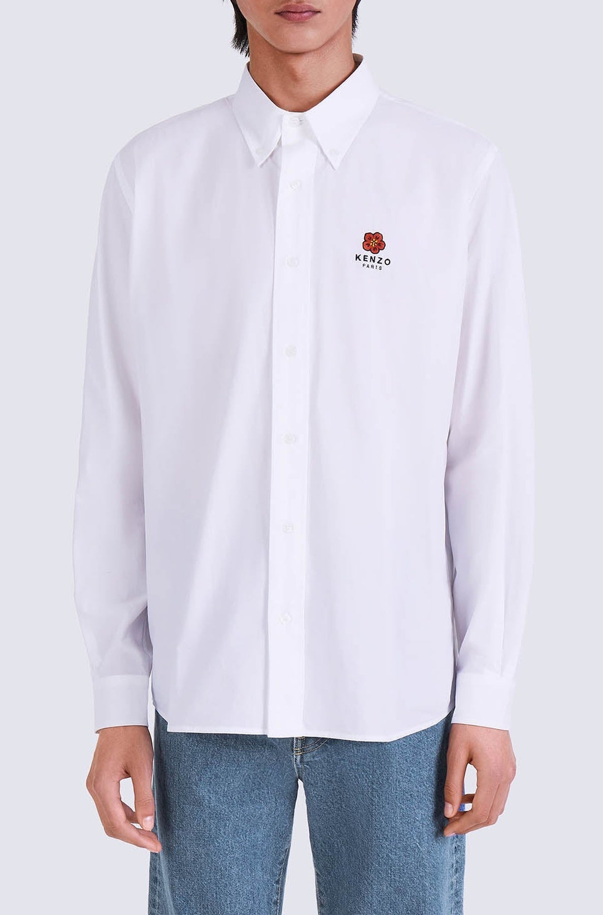 Chemise casual Boke Flower - White