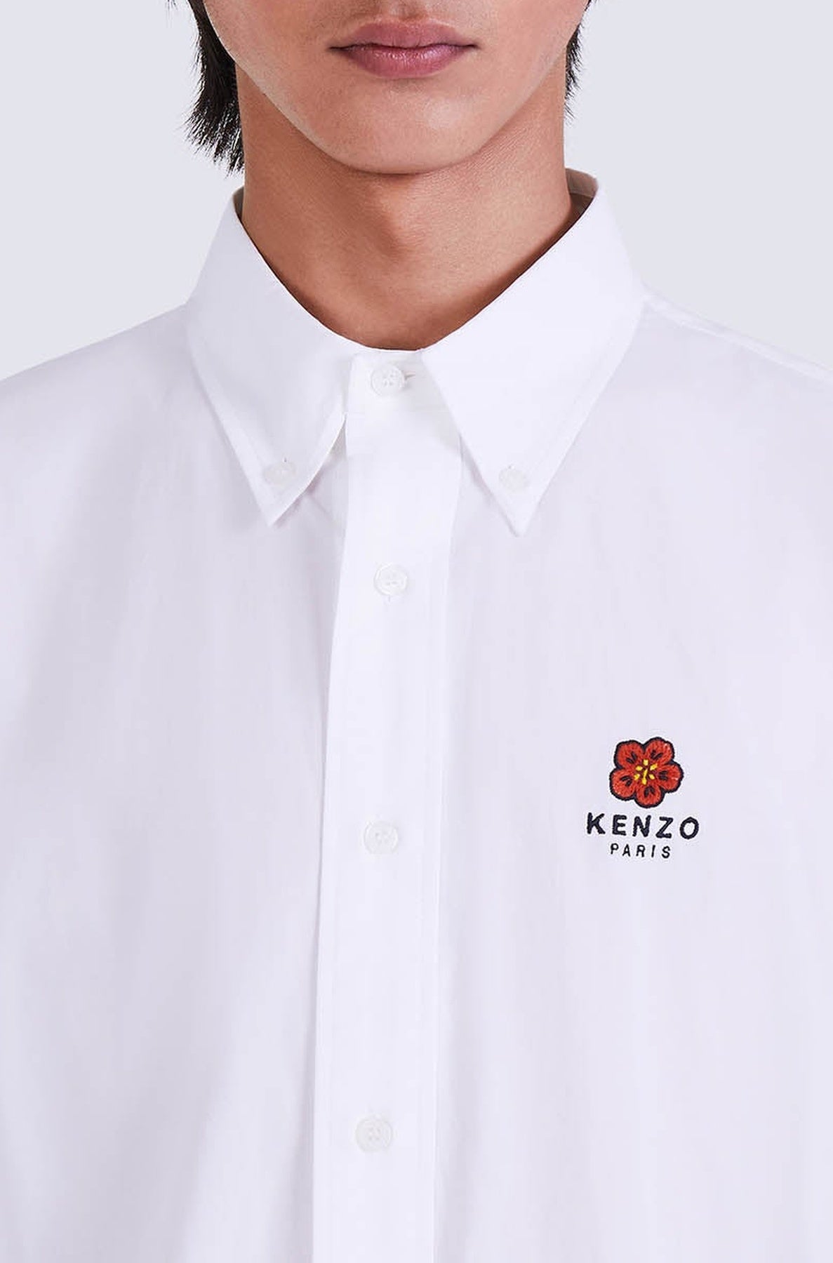 Chemise casual Boke Flower - White
