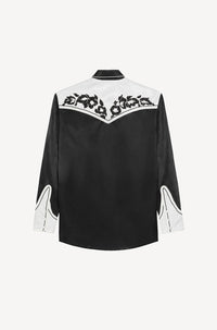 Chemise casual Western Flower - Black