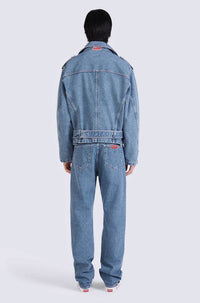 Veste denim biker - Blue