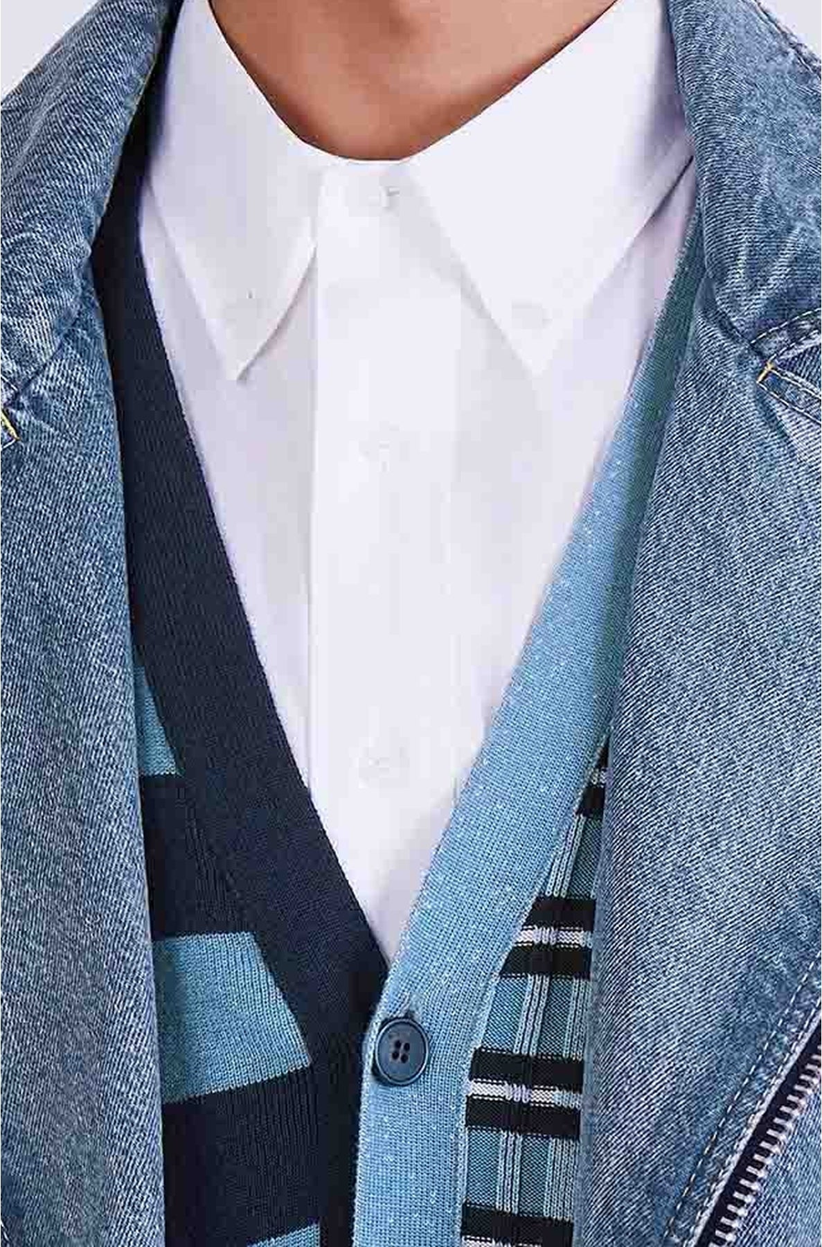 Veste denim biker - Blue