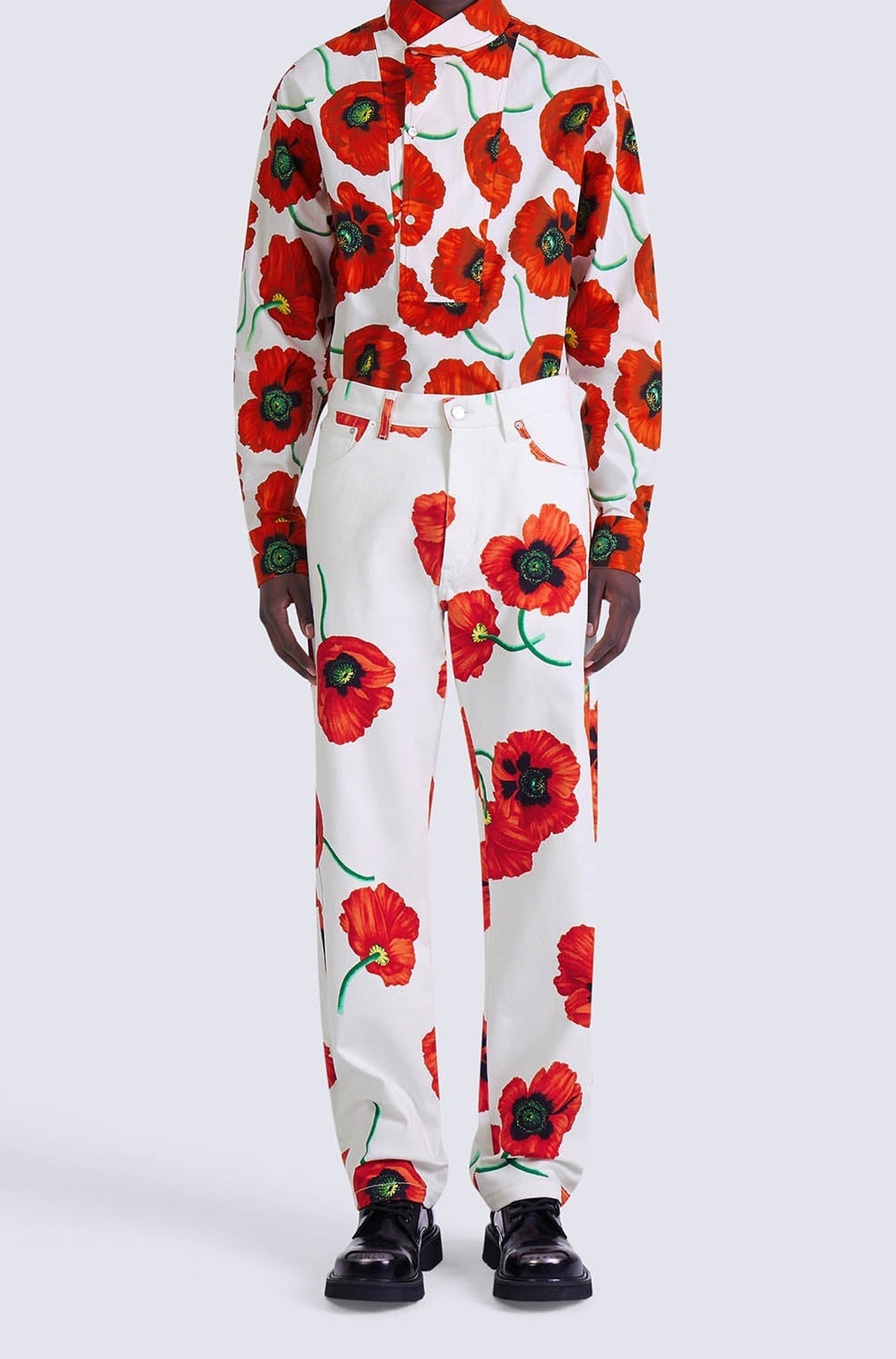 Jean loose Botan - White