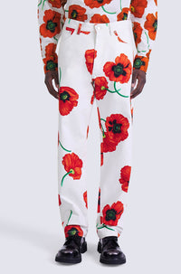 Jean loose Botan - White