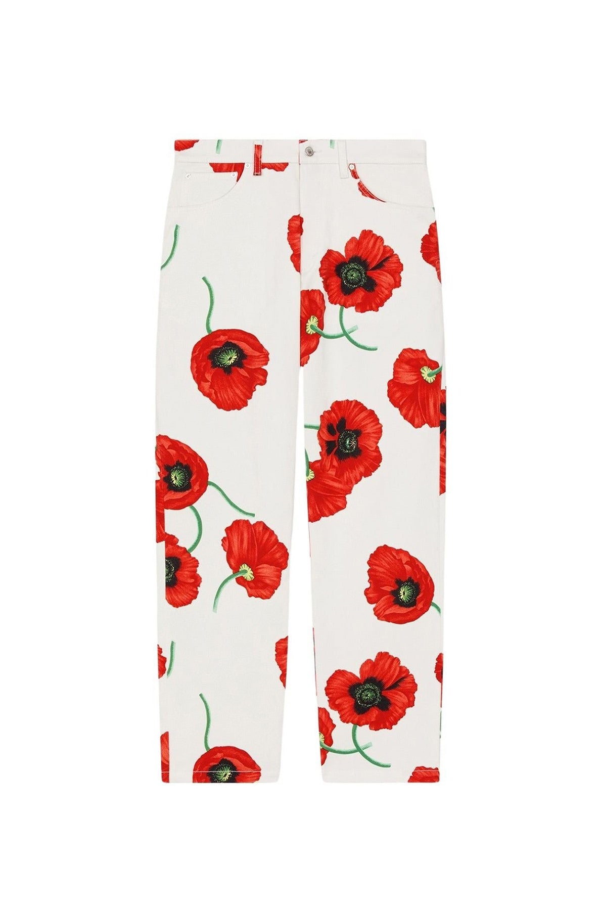 Jean loose Botan - White