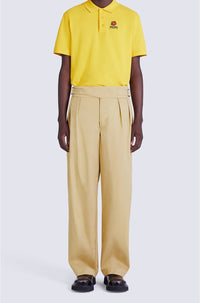 Pantalon cargo ceinturé à la taille - Beige