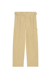 Pantalon cargo ceinturé à la taille - Beige