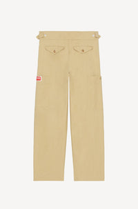 Pantalon cargo ceinturé à la taille - Beige