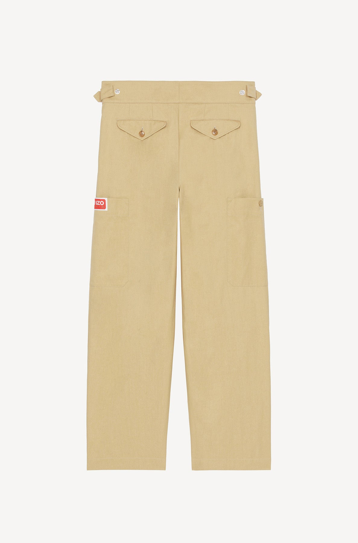Pantalon cargo ceinturé à la taille - Beige
