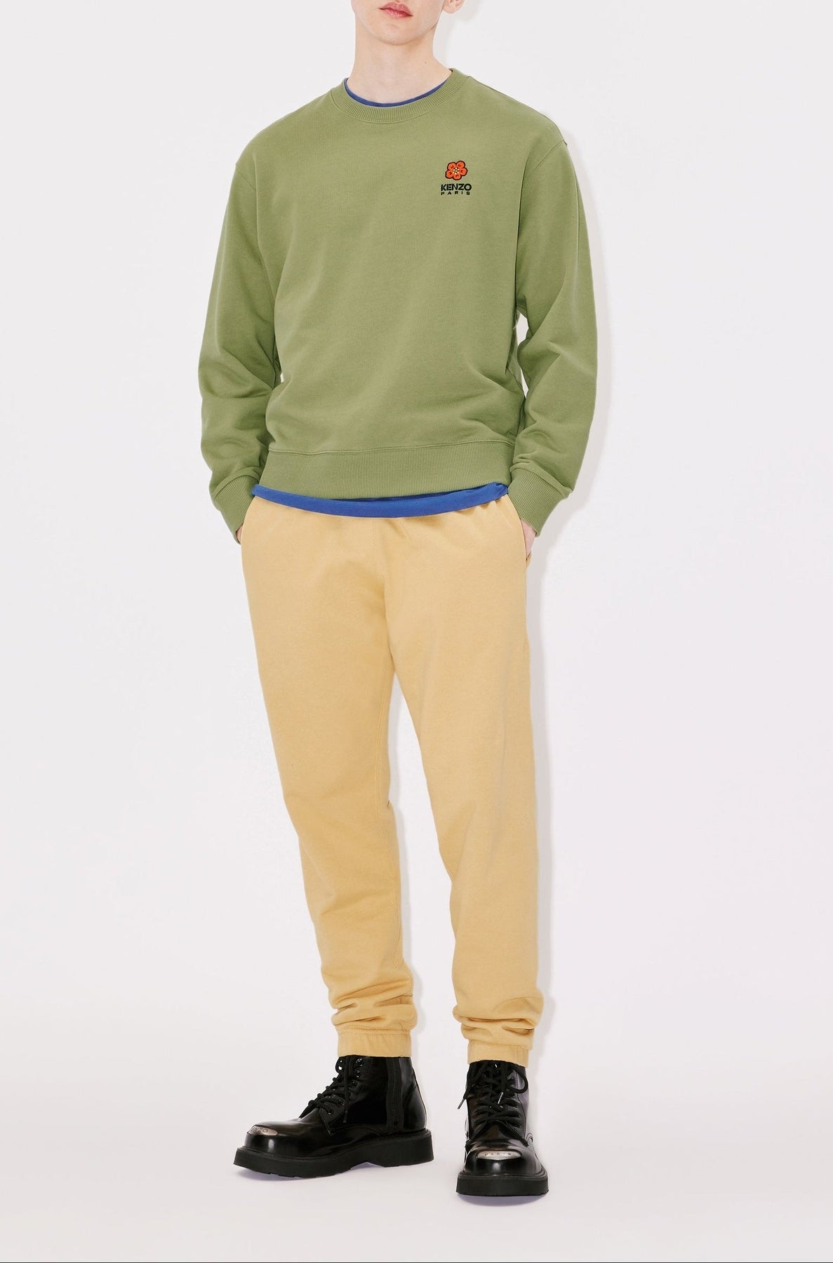 Pantalon de jogging brodé Boke Flower - Camel