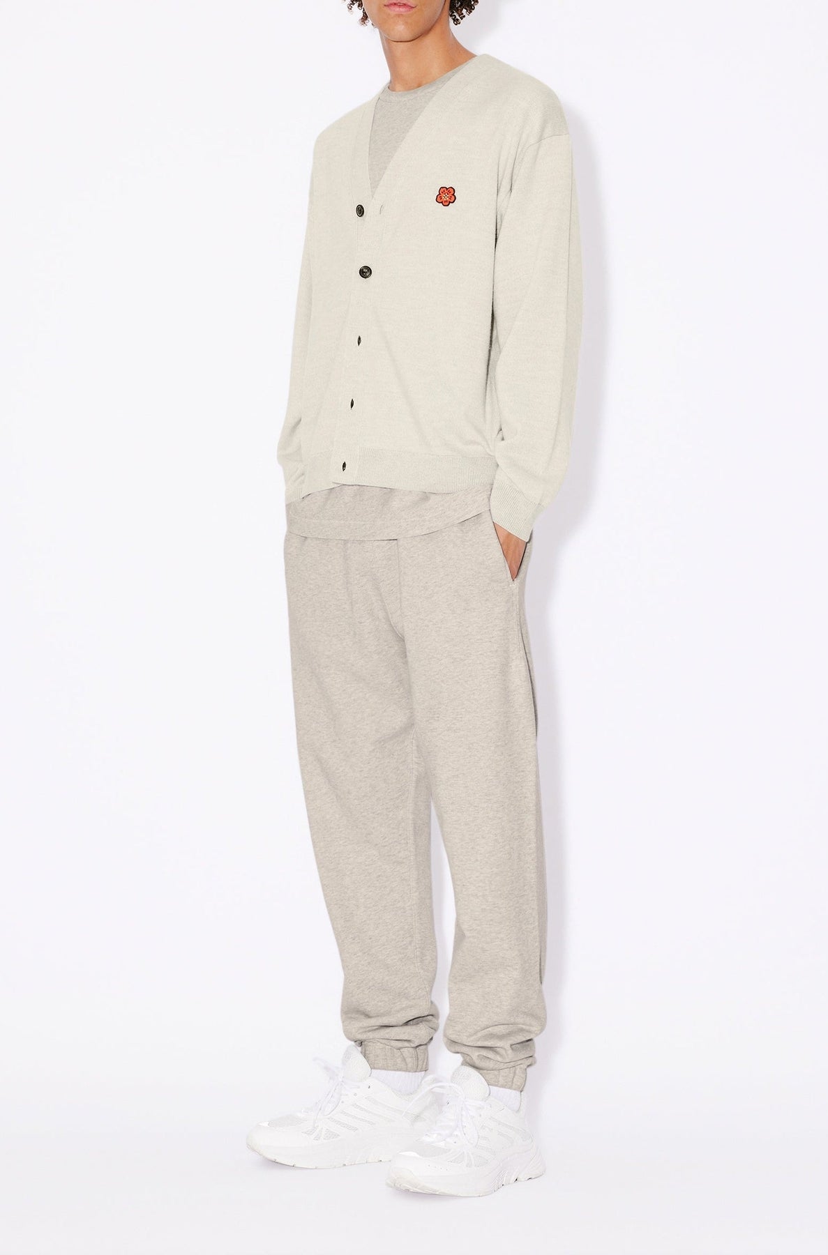 Pantalon de jogging brodé Boke Flower - Pale Grey