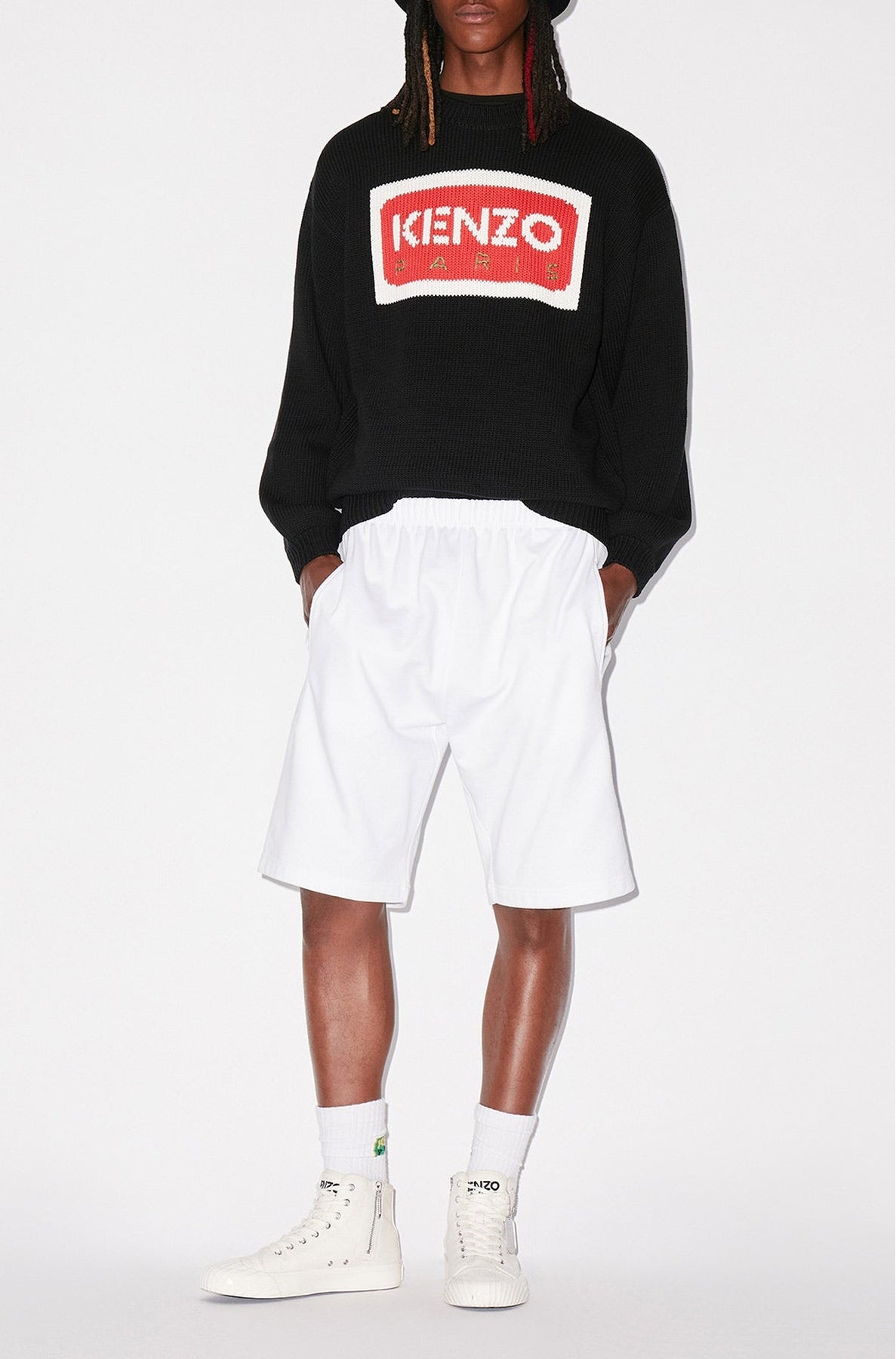 Short brodé "Boke Flower" - White