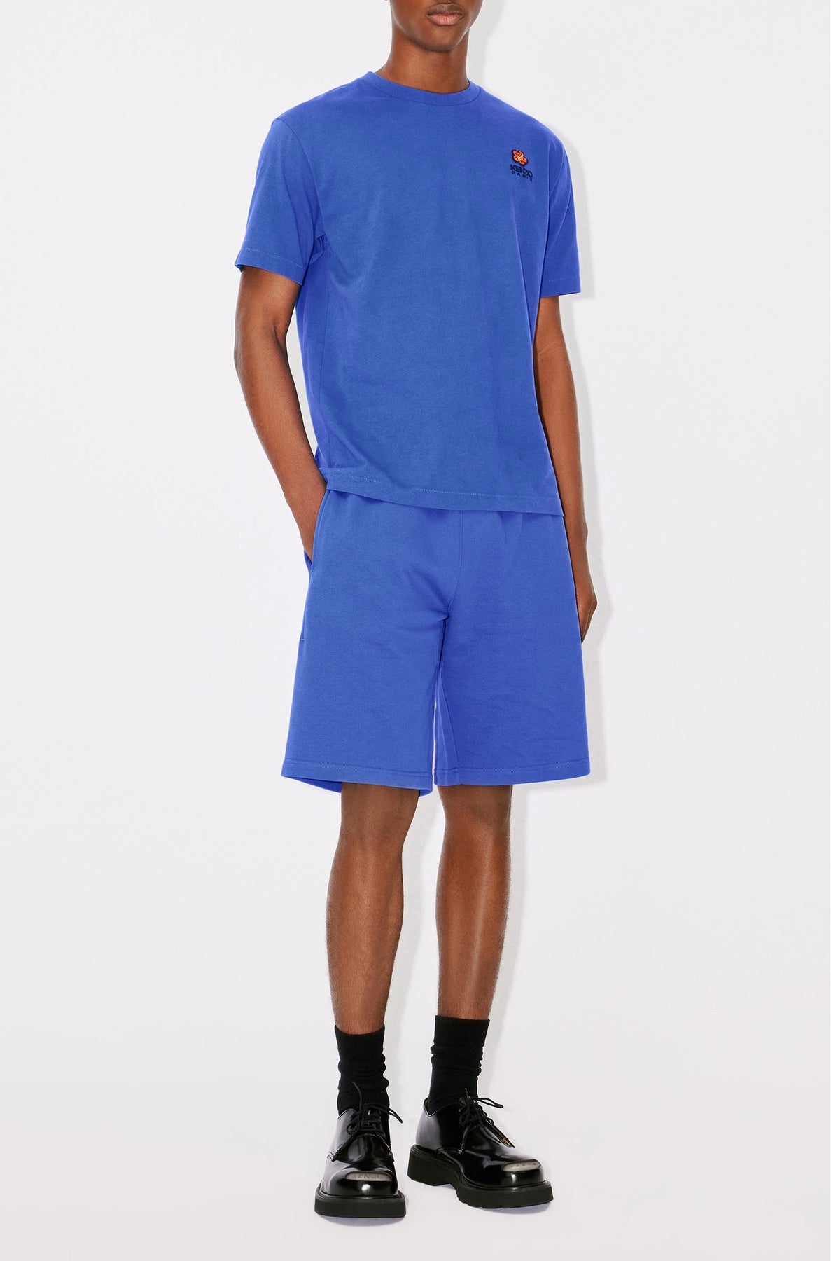 Short brodé "Boke Flower" - Royal Blue