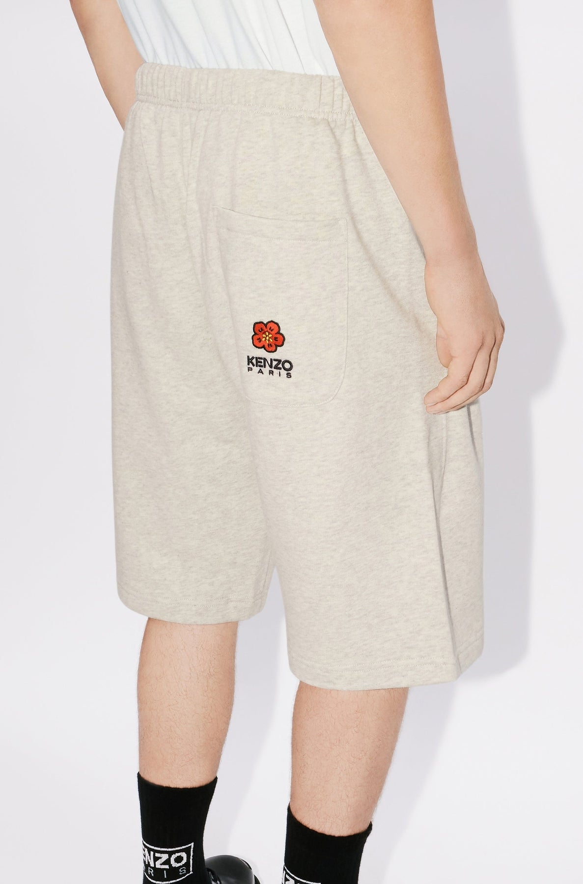Short brodé Boke Flower - Pale Grey